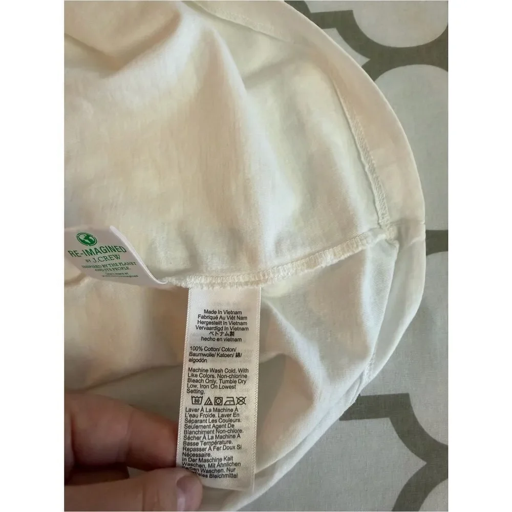 Men's J. CREW Broken-In V Neck Short Sleeve Tee Top Cotton Solid Size S
